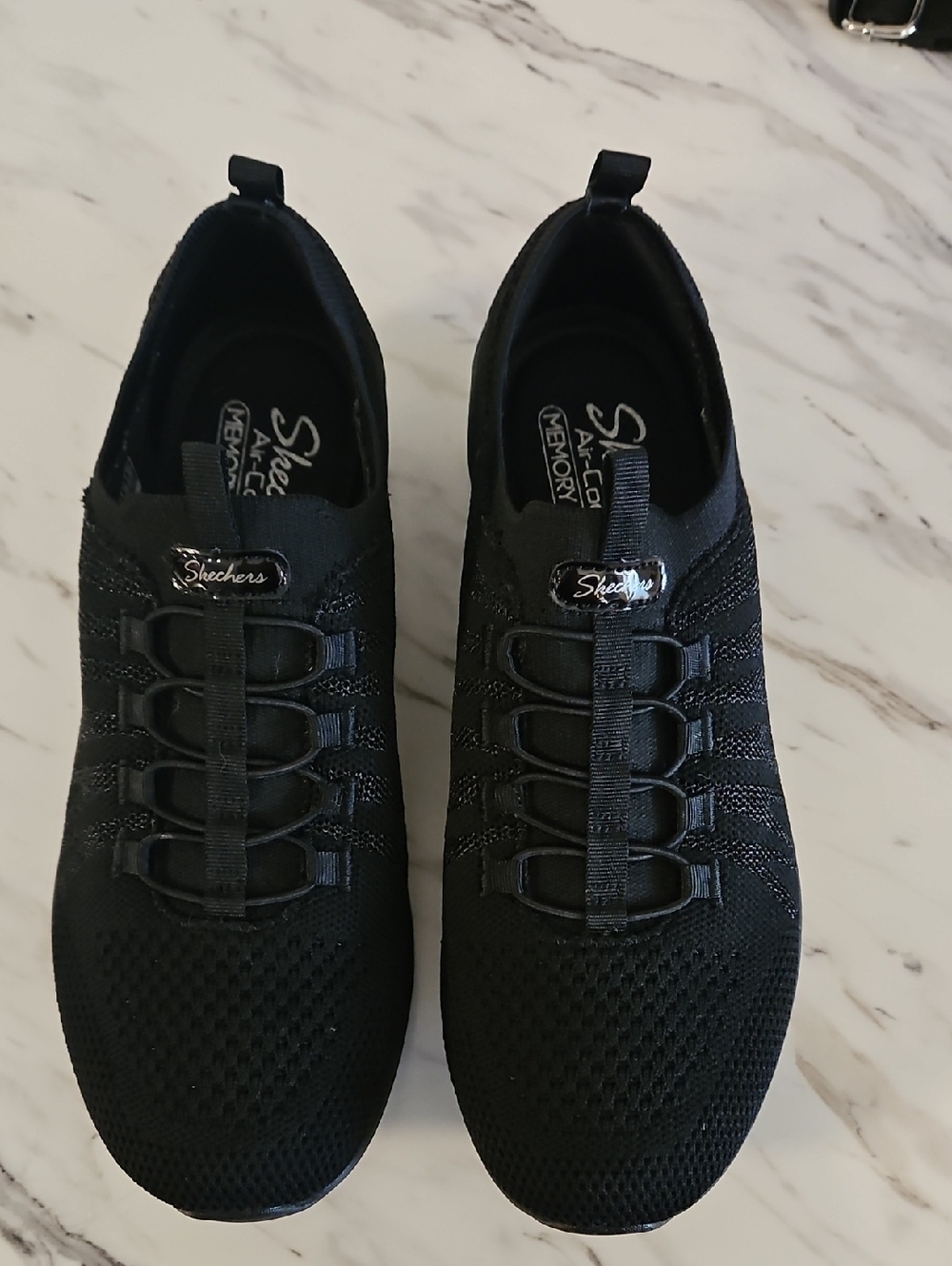 Skechers Women's Black Slip-On Memory Foam Sneakers